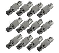 VCELINK Lot de 12 fiches RJ45 sans outil Cat 7 Cat6a, fiche réseau POE++, fiche Cat 7 10 Gbps 600 MHz blindée, fiche LAN avec connecteur LSA pour câble d'installation, câble de pose, noir
