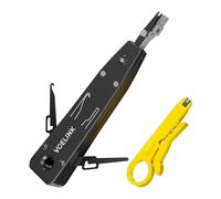 VCELINK LSA Outil de Montage pour boîte réseau, Zones de Brassage, boîte de Montage et boîtier encastré, câble de raccordement avec Coupe Fil, Noir