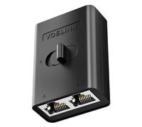 VCELINK Network LAN Switch, Répartiteur Réseau 2-en-1-Sortie ou 1-en-2-Sorties, Sélecteur Ethernet Passif sans Alimentation 1000Mbps CAT8/CAT7/Cat6A/Cat6/Cat5e/Cat5, PoE, Plaqué Or, Interrupteur