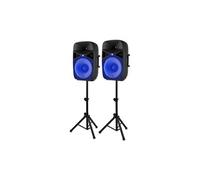 Vonyx Vch152A kit d'enceintes actives de 1000 W 15' (38 cm) USB/SD-Port MP3 BT