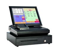 VCHICS Caisse enregistreuse, Système de Caisse enregistreuse à écran Tactile de 15 Pouces avec Caisse enregistreuse électronique à Impression intégrée Fonctionne Plus Facilement et Plus efficacement