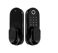 VChics Serrure de porte intelligente, Verrouillage électronique for TUYA Smart Door Lock avec empreinte digitale WiFi/carte à puce mot de passe pplication Déblocage Entrée sans