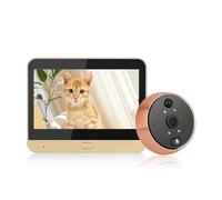 VCHICS Sonnette vidéo, Sonnette antivol Wi-FI, interphone bidirectionnel, Sonnette vidéo, détection de Mouvement PIR, Judas, Surveillance à Distance, visionneuse Porte numérique(Peephole)