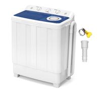 VCJ Lave-linge portable, machine à laver à double baignoire, machine à laver compacte d'une capacité de 28 livres, machine à laver de 18 livres et sèche-linge rotatif de 10 livres pour appartements