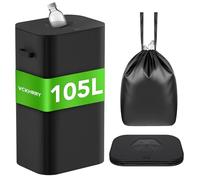 VCKHRRY 110L Poubelle Tri Selectif pour Plastique Bouteilles Verre, Collecteur de Bouteilles avec Couvercle, Poubelle de Recyclage avec Trou de Dépôt et Sacs de Transport, Poubelle Cuisine Rangement