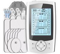 VCKHRRY 3 EN 1 TENS EMS Électrostimulateur Musculaire pour le soulagement de la douleur, la stimulation musculaire, avec 2 Canaux Indépendant, 36 Programmes de Massage, 10 électrodes