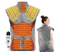 VCKHRRY Coussin Chauffant dos Electrique Epaule et Nuque 60×100cm, 9 Niveaux de Chaleur, 4 RéGlages de Minuterie d'arrêt Automatique, Chauffage Rapide, Chauffe-dos, Flanelle, Lavable en Machine