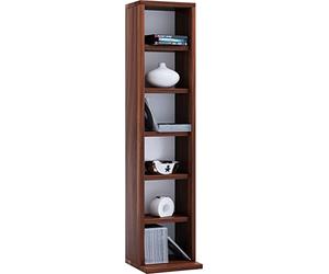 VCM 12052 Elementa Système d'Archivage pour 102 CD Imitation Structure Bois Cœur de Noyer