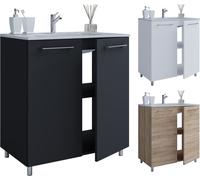 VCM 2 pcs. stand de lavage lavabo meubles de salle de bains ensemble lavabo Badinos portes battantes 2 pcs. stand de lavage lavabo meubles de salle de bains ensemble lavabo Badinos portes battantes Bl