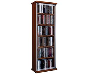 VCM 21034 Classic Tour pour 150 CD/DVD Imitation Structure Bois Cœur de Noyer