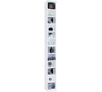 VCM 24005 Bigol Système d'Archivage pour 204 CDs Imitation Structure Bois Blanc 175 x 21 x 20 cm