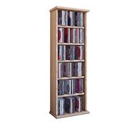 VCM 25248 Vostan Chêne Sonoma Tour pour 150 CD/DVD sans Porte en Verre Imitation Structure Bois