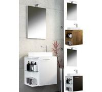 Vcm 3-Pièces Ensemble De Meubles De Salle De Bain Wc Invités Salle De Bains Lavabo Petit Étroit Hausa Sp