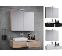 Gudas Ensemble de meubles de salle de bain lavabo armoire basse miroir mural salle de bain lavabo