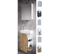 Vcm 3-Pièces Ensemble De Meubles De Salle De Bains Wc Invités Salle De Bains Lavabo Petit Étroit Lumia Armoire De Toilette