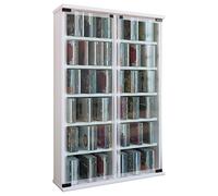 VCM 30057 Galerie Meuble CD/DVD pour 300 CDs Bois Blanc 91,5 x 60 x 18 cm