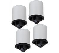 VCM 4 pcs. roulettes | Pour meuble TV Hifi avec tubes en alu | peut supporter jusqu'à 80 kg - Rolio