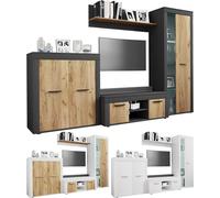 VCM 4 pcs. TV Lowboard armoire de télévision mur d'armoire salon annexe mur Usilo L Multicolore