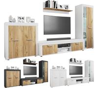 VCM 4 pcs. TV Lowboard Armoire TV Meuble de rangement Salon Meuble annexe Usilo XL 4 pcs. TV Lowboard Armoire TV Meuble de rangement Salon Meuble annexe Usilo XL Blanc