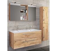 Vcm 4-Pièces Double Lavabo 2 Lavabos Ensemble De Meubles De Salle De Bains Lavabo Budasi Sc 4-Pièces Double Lavabo 2 Lavabos Ensemble De Meubles De Salle De Bains Lavabo Budasi Sc