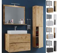 Vcm 4-Pièces Lavabo Meuble De Salle De Bains Ensemble Lavabo Lendas L Tiroir 4-Pièces Lavabo Meuble De Salle De Bains Ensemble Lavabo Lendas L Tiroir