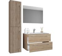 Vcm 4-Pièces Lavabo Meuble De Salle De Bains Ensemble Lavabo Badinos Tiroir Miroir 4-Pièces Lavabo Meuble De Salle De Bains Ensemble Lavabo Badinos Tiroir Miroir