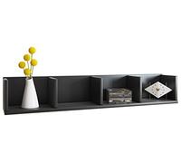 VCM 900046 Honsa Étagère Mural Bois Noir 15 x 97 x 17 cm