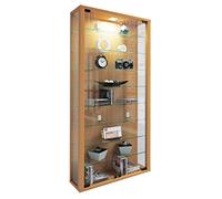 VCM 906122 Lumo Maxi Vitrine Indépendante Bois Beige 118 x 59 x 18 cm