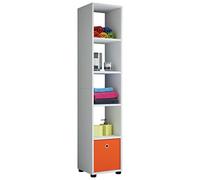 VCM Bois Rangement Étagère sur Pied Bibliothèque Déco Livres Étagère sur Pied Benas-5 Bois Rangement Étagère sur Pied Bibliothèque Déco Livres Étagère sur Pied Benas-5 Blanc