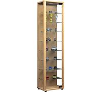 VCM 911769 Edana Maxi Vitrine sans Éclairage LED Bois/Verre Hêtre 115 x 33 x 18 cm