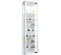 VCM 911778 Stano Maxi Vitrine avec Eclairage LED Bois/Verre de sécurité ESG Hêtre 115 x 33 x 18 cm