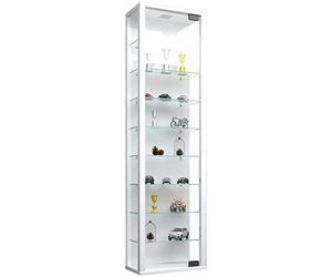 VCM 911778 Stano Maxi Vitrine avec Eclairage LED Bois/Verre de sécurité ESG Hêtre 115 x 33 x 18 cm