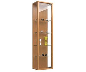 VCM 911787 Stano Vitrine sans Éclairage LED Bois/Verre Hêtre 115 x 33 x 18 cm
