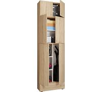 VCM Armoire à balais en Bois Aspirateur Armoire de Nettoyage Armoire de ménage Tiroir Lona SA Armoire à balais en Bois Aspirateur Armoire de Nettoyage Armoire de ménage Tiroir Lona SA Chêne Sonoma