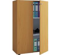 VCM Armoire de bureau avec 3 compartiments | Armoire à dossiers moderne avec portes battantes | Dimensions env. l. 70 x H. 110 x P. 40 cm - Lona 3 compartiments