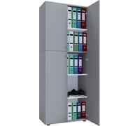 VCM Armoire de bureau avec 5 compartiments | Armoire à dossiers moderne avec portes battantes | Dimensions env. l. 70 x H. 184 x P. 40 cm - Lona 5 compartiments