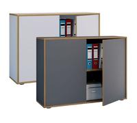 VCM Armoire de bureau en bois Armoire de classement Salia 2 portes largeur 100 cm Armoire de bureau en bois Armoire de classement Salia 2 portes largeur 100 cm Blanc