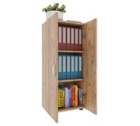 VCM Armoire de Bureau Livres Classeur Armoire de Meubles de Bureau Ulas 3 Portes battantes Armoire de Bureau Livres Classeur Armoire de Meubles de Bureau Ulas 3 Portes battantes Chêne Miel