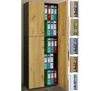 VCM Armoire de bureau Livres Dossiers Meuble de bureau Armoire Lona 5 compartiments portes battantes Armoire de bureau Livres Dossiers Meuble de bureau Armoire Lona 5 compartiments portes battantes Mu