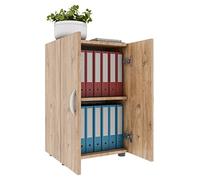 VCM Armoire de Bureau Livres Dossiers Meuble de Bureau Armoire Ulas 2 Portes battantes Armoire de Bureau Livres Dossiers Meuble de Bureau Armoire Ulas 2 Portes battantes Chêne Miel