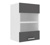 VCM Armoire suspendue style moderne Esilo (Armoire suspendue, blanc/anthracite, 1 Glastür)