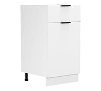 VCM Armoire de Cuisine Largeur 40 cm Tiroir Meuble Bas Cuisine Fasola Armoire de Cuisine Largeur 40 cm Tiroir Meuble Bas Cuisine Fasola Blanc