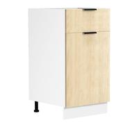 VCM Armoire de Cuisine Largeur 40 cm Tiroir Meuble Bas Cuisine Fasola Blanc/Chêne Miel
