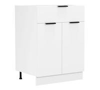 VCM Armoire de Cuisine Largeur 60 cm Tiroir Meuble Bas Cuisine Fasola Blanc