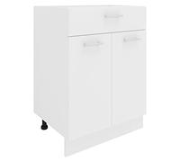 VCM Meuble bas ou façade style moderne Esilo (armoires de cuisine, blanc/blanc, 2 Türen/ 1 Schublade)