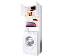 VCM Armoire en bois pour machine à laver Armoire pour machine à laver Jutas Armoire en bois pour machine à laver Armoire pour machine à laver Jutas Blanc