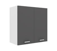 VCM Armoire suspendue style moderne Esilo (Armoire suspendue, blanc/anthracite, 2 Türen 60)
