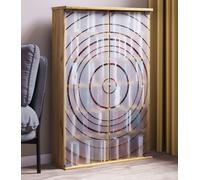 VCM Bois,CD,DVD,Stand,étagère,Armoire,Rangement,étagère sur Pied,Support,Porte en Verre,Tilano,L Chêne Miel