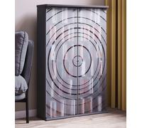 Vcm Bois,Cd,Dvd,Stand,Étagère,Armoire,Rangement,Étagère Sur Pied,Support,Porte En Verre,Tilano,L