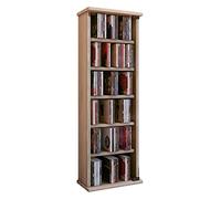 VCM Bois CD DVD Stand Étagère Armoire Rangement Étagère sur Pied Vetro Porte en Verre Bois CD DVD Stand Étagère Armoire Rangement Étagère sur Pied Vetro Porte en Verre Chêne Sonoma